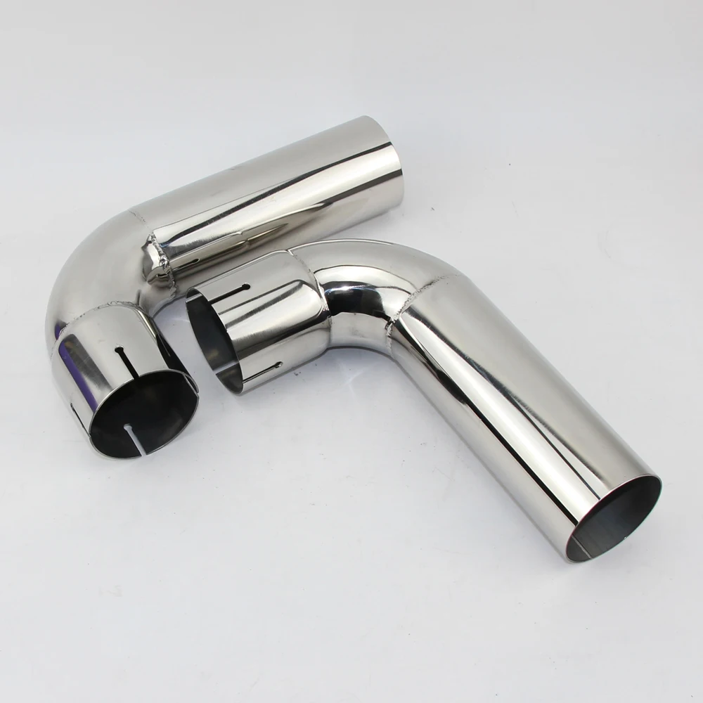 Suitable for 51mm tube 304 stainless steel elbow 90-degree butt elbow with unilateral grooves of 54mm