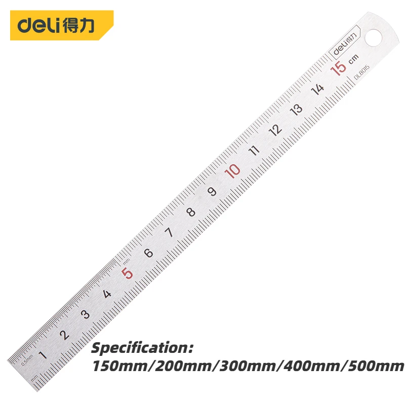 Deli-réguas Multi-padrão de Ferramentas de Medição Manuais Portáteis Multifuncionais Madeira 15 cm 20 cm 30 cm 40 cm 50cm pc Aço Inoxidável