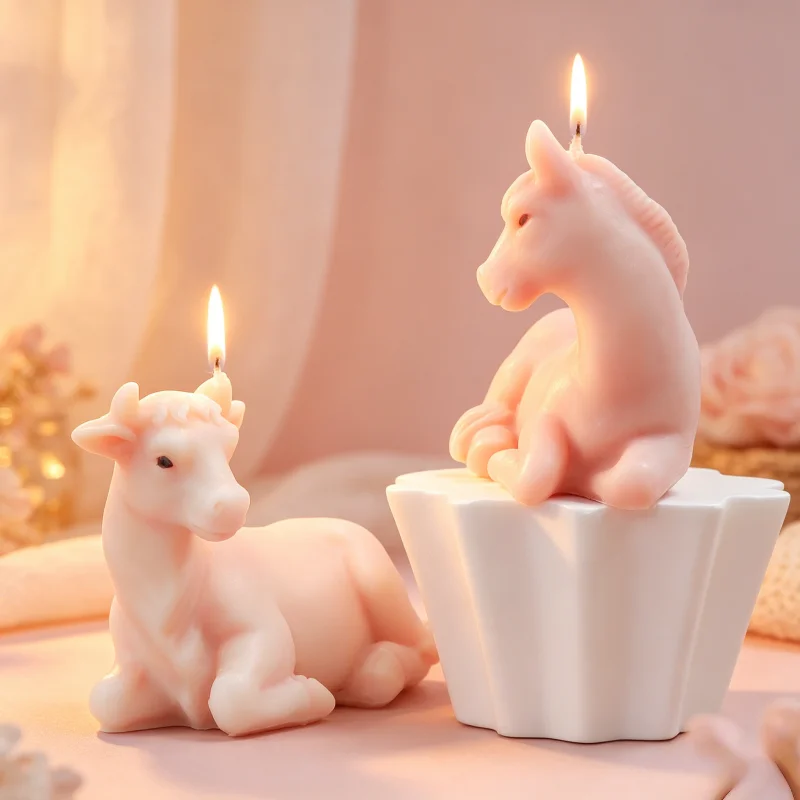 馬シリコンキャンドル型DIY鹿牛型香り付きキャンドル型石鹸樹 - Soap Making Gifts のレビューと価格
