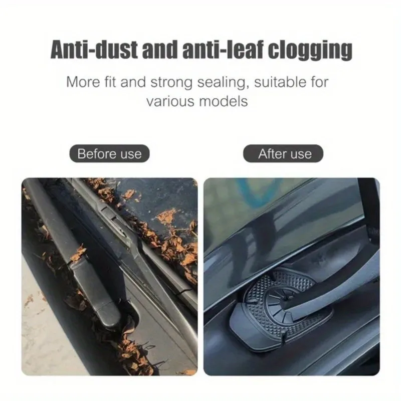 2Pcs Universal Wiper Bottom Hole Covers, Dust & Snow Proof Protective Covers, Auto Windshield Wiper Base Anti-Dust Exterior view 5