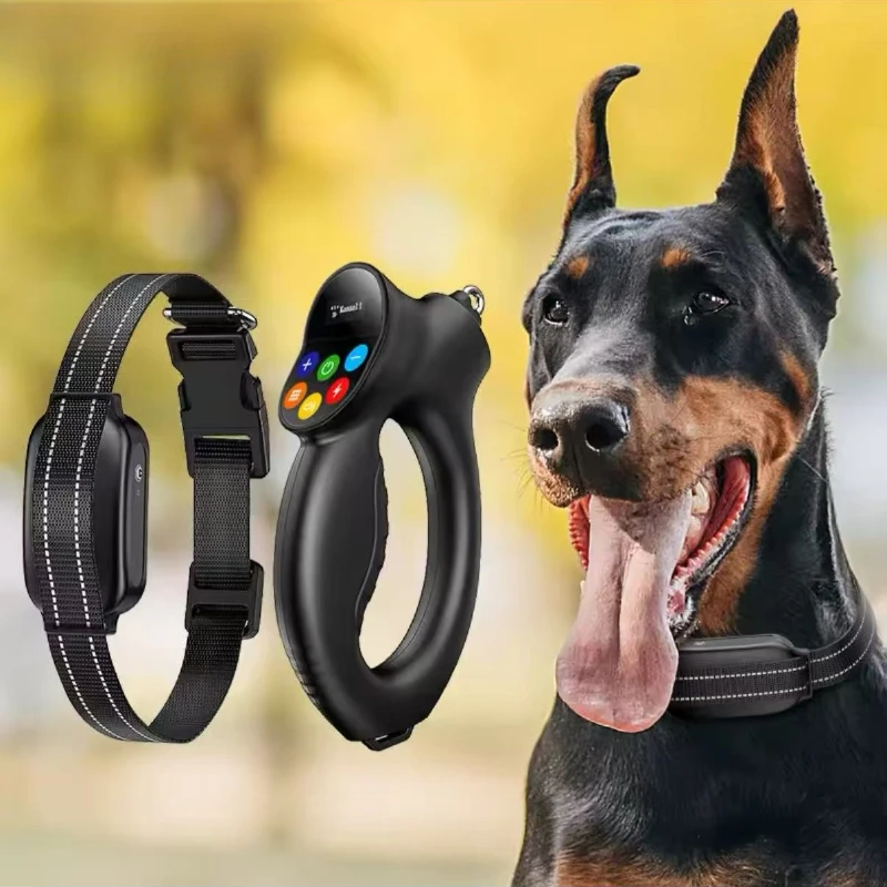 

Anti-Bark Dog Training Collar – Humane Safe Rechargeable E-Collar for All Sizes, No Shock Bark Control with Vibration/Sound – Pe