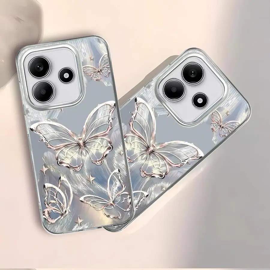 ศิลปะยอดนิยมรูปแบบผีเสื้อนุ่มสําหรับXiaomi Redmiหมายเหตุ 11 12 Pro 14S 11S 12S 13 14 Pro Plus