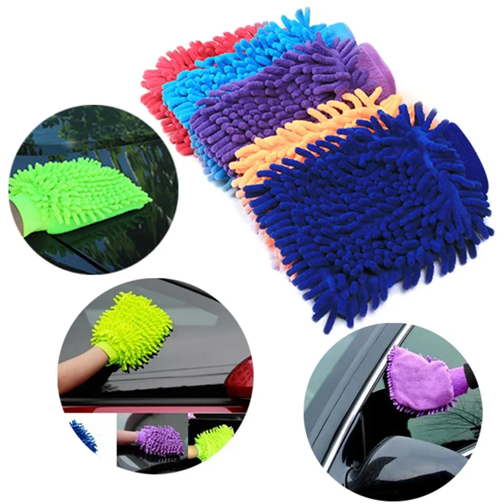 Car Easy Microfiber Car Kitchen Household Wash Washing Cleaning Glove Mit New