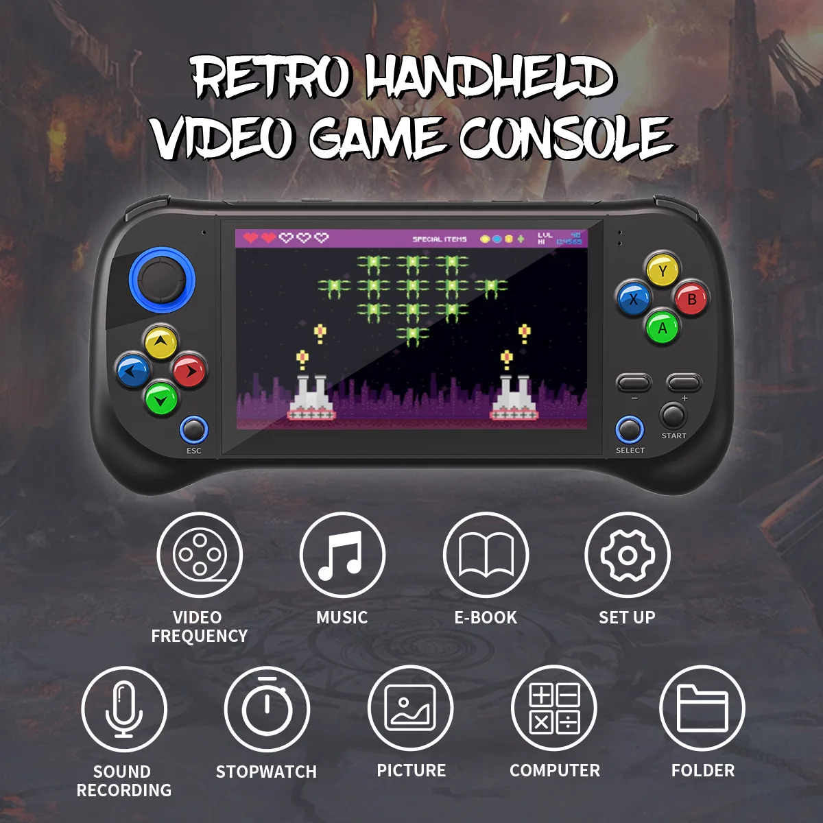 Retro Handheld Game Player Built-in 6000 Games Classic Game Portable Console Audio Video Game Console