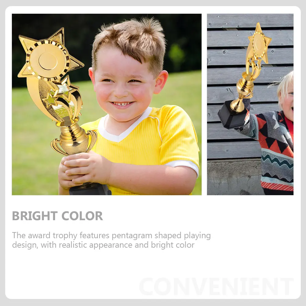 

Pentagram Trophy Plastic Gold Pentacle Shape Award for Party Trophy Kids Competition Party Favor Sports Game Prize