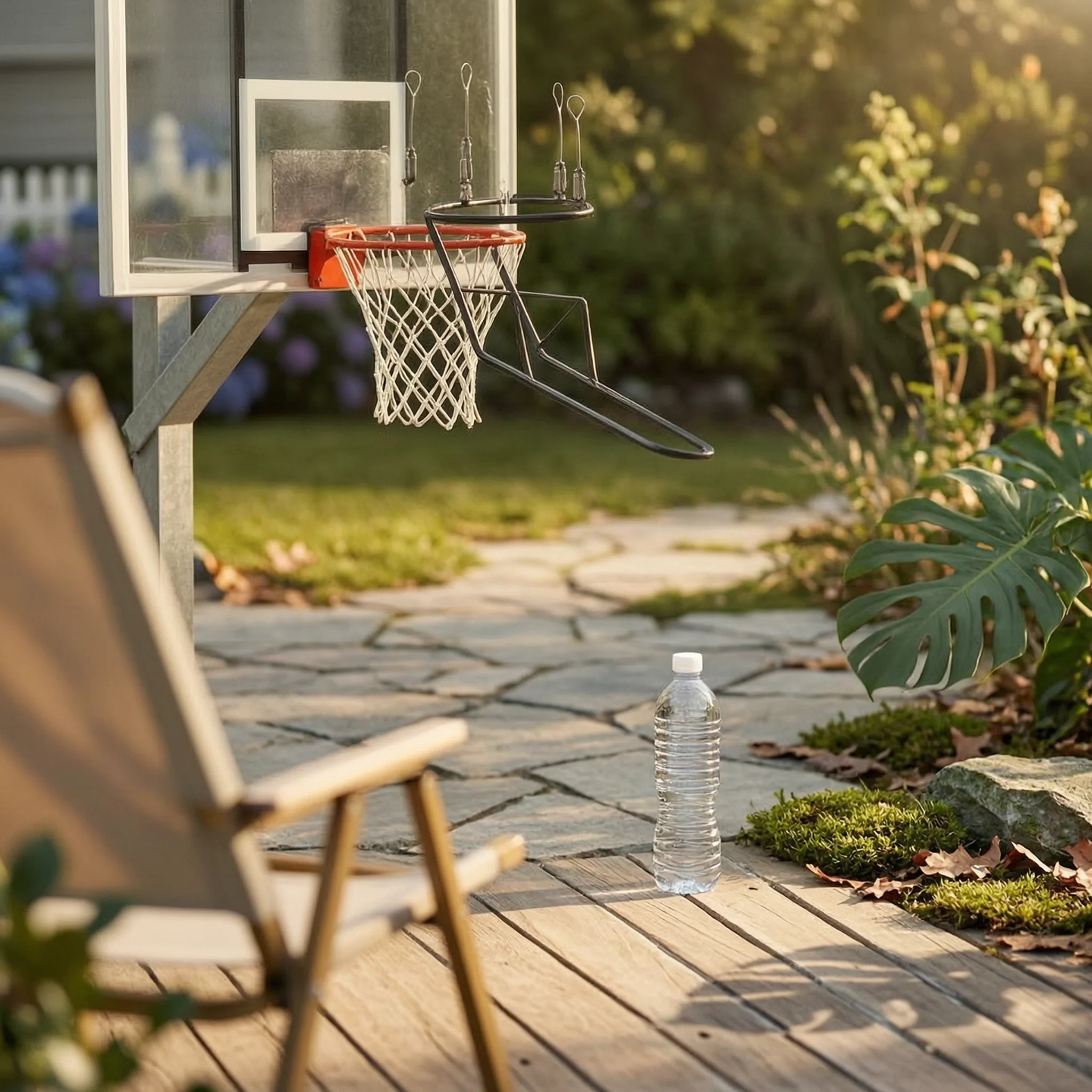 Basketball Rebounder Attachment Long-Lasting Basketball Return Attachment Heavy Duty Sturdy for Driveway, Backyard