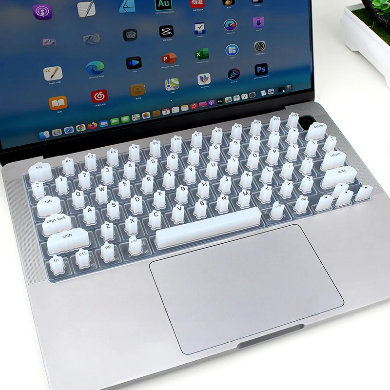 

Силиконовая защитная пленка для клавиатуры ногтей для ноутбука, длинная крышка для ногтей, пыленепроницаемая, устойчивая к царапинам, артефакт для набора ногтей