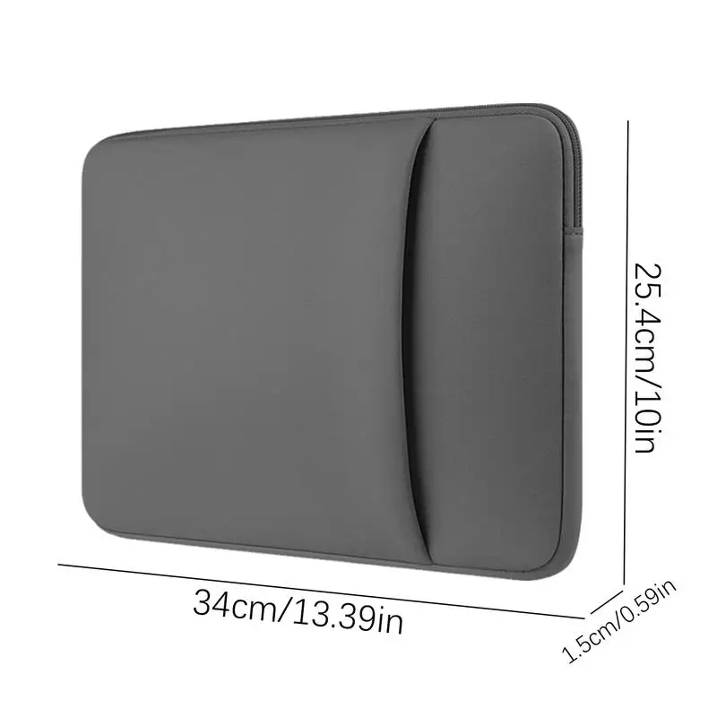 حقيبة كمبيوتر محمول محمولة مع جيب جانبي، حامل كمبيوتر محمول ذو سعة كبيرة مع سحاب متعدد الوظائف لحماية الكمبيوتر
