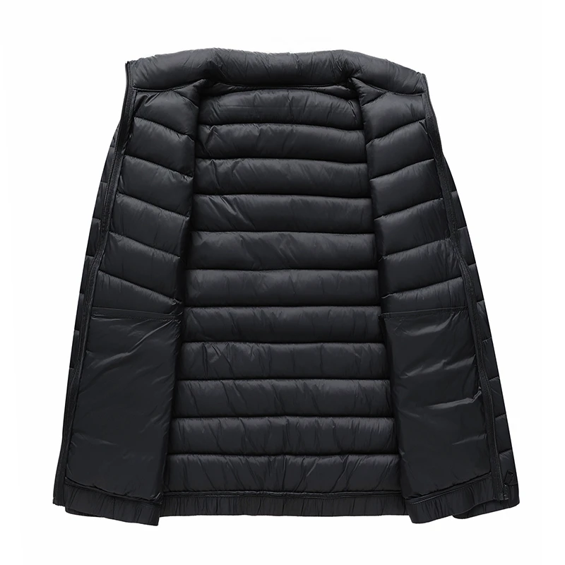 Men's winter jacket Simple stand collar Cotton coat New thick warm parkas