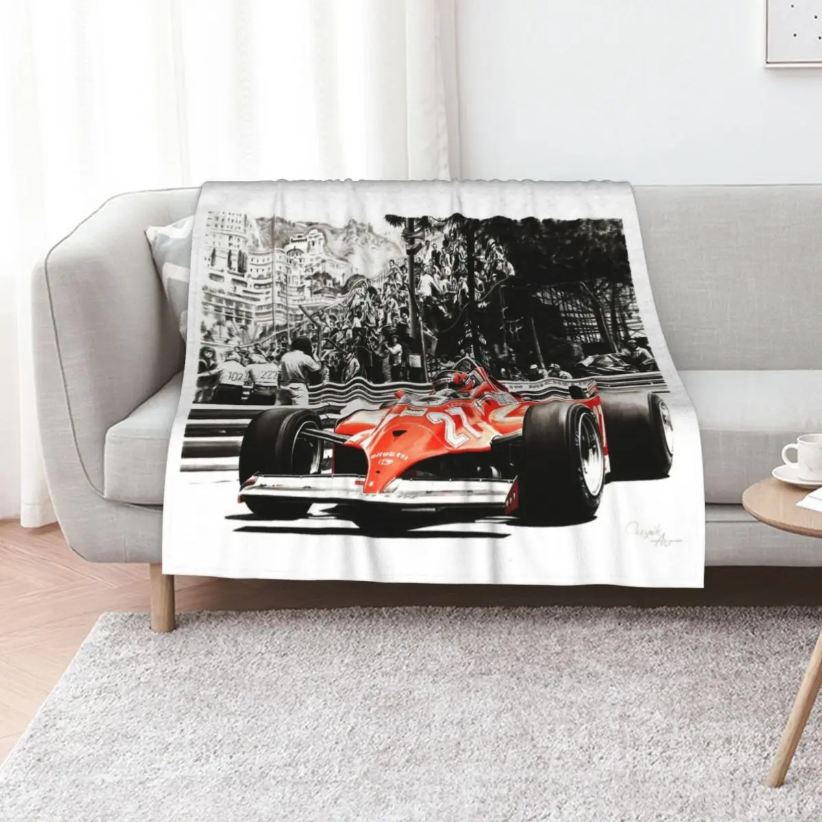 Villeneuve, Monaco GP, 1981. LF2 Throw Blanket Moving for babies Camping Cute Single Kid'S Blankets