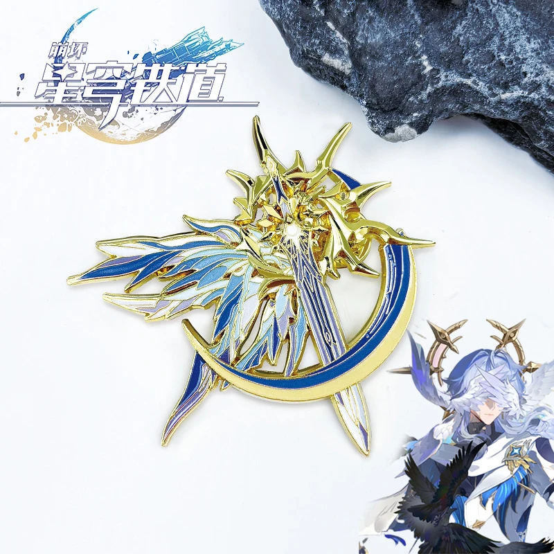 لعبة هونكاي: ستار السكك الحديدية Phainon تأثيري بروش نحو الفجر شارة معدنية ظهره الملابس الصدار دبابيس مجوهرات اكسسوارات #1