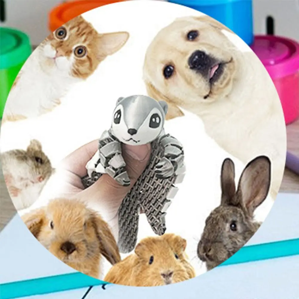 

3D Printed Funny Flying Squirrel Creative with Movable Joints Desktop Ornament Decorative Statue Cute Adjustable Joints