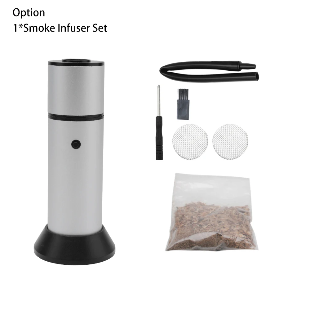 BORUIT Rookpistool RVS – Draagbare Voedselroker Voor Vlees, Vis, Kaas & Cocktails (Batterij)