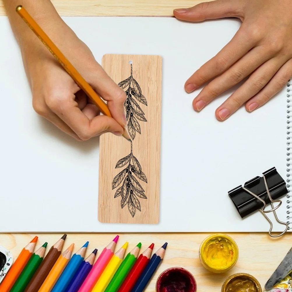 20 قطعة المواد المرجعية الخيزران الإبداعية فارغة DIY بها بنفسك الحرفية العلامات للحلي الإشارات المرجعية لتقوم بها بنفسك المرجعية لم تنته معلقة العلامة