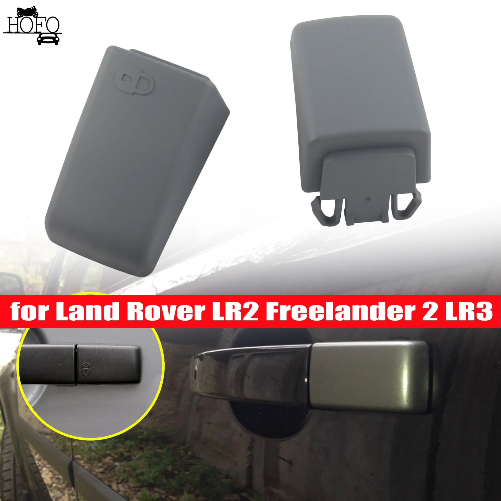 

1Pair Exterior Door Handle Cap Cover Fit for Land Rover LR2 Freelander 2 LR3