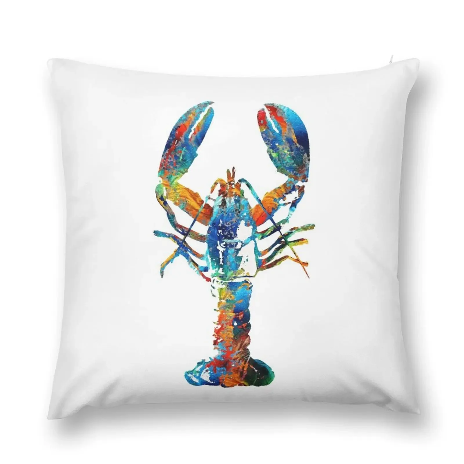 

Colorful Lobster Art by Sharon Cummings Throw Pillow Ornamental Pillow Luxury Pillow Case