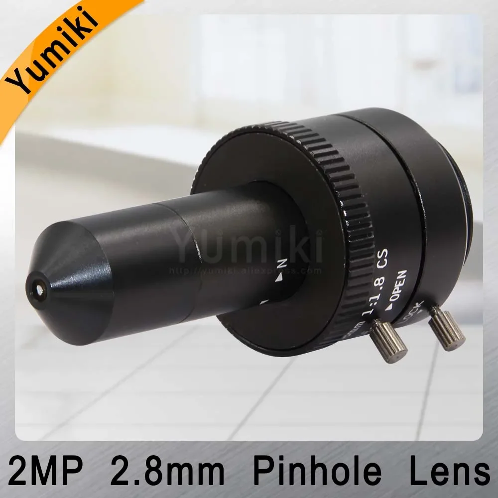 Yumiki 2.0 Megapixel Manual Iris Pinhole lens 2.8mm,1/2.5