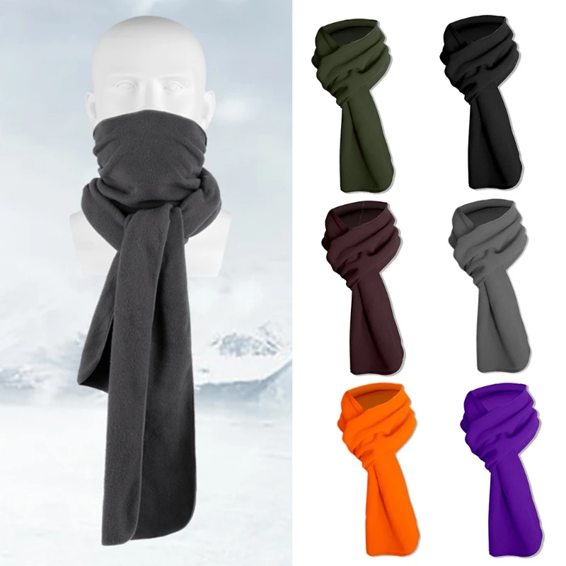 Einfarbiger langer Schal leichter Polyester Herbst Winter Outdoor-Aktivitäten Drops hipping