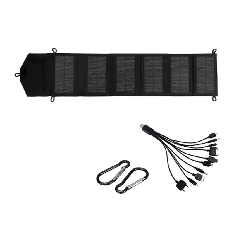 

Портативная полисиликоновая солнечная панель AEF6-20W с USB 5V DC, складная, для зарядки телефона и повербанка, для походов