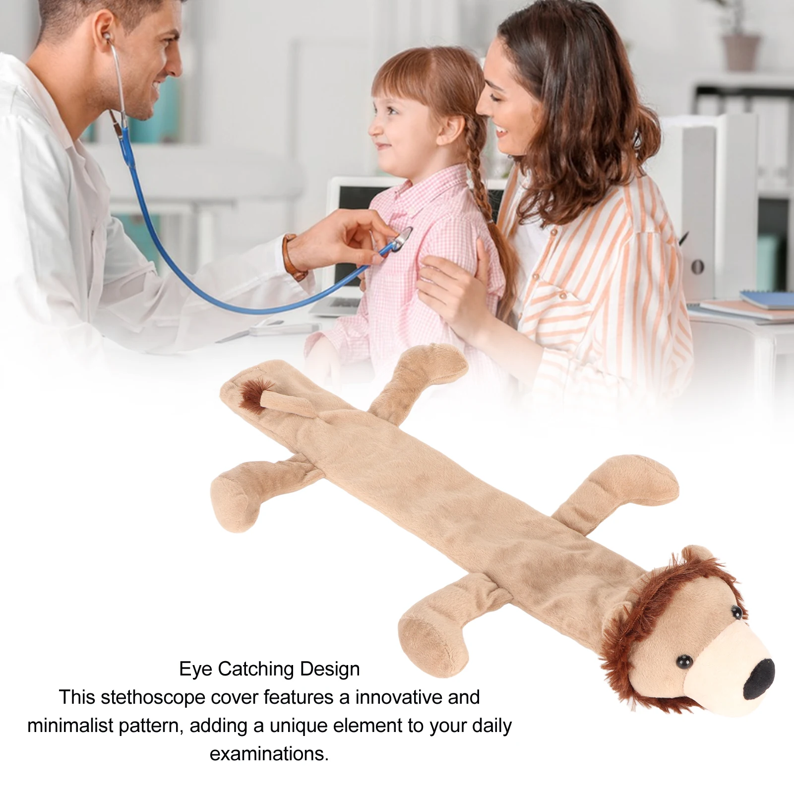 غطاء سماعة الطبيب للأطباء ، شكل حيوان ، ناعم ، لافت للنظر ، أكمام مريحة ، سهل الاستخدام #6