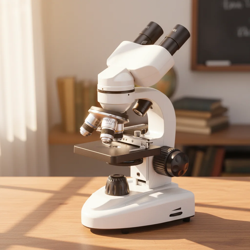 

Student Educational Tool 40X-1000X Magnification WF10X Eyepiece LED Illumination Binocular Compound Biological Microscope