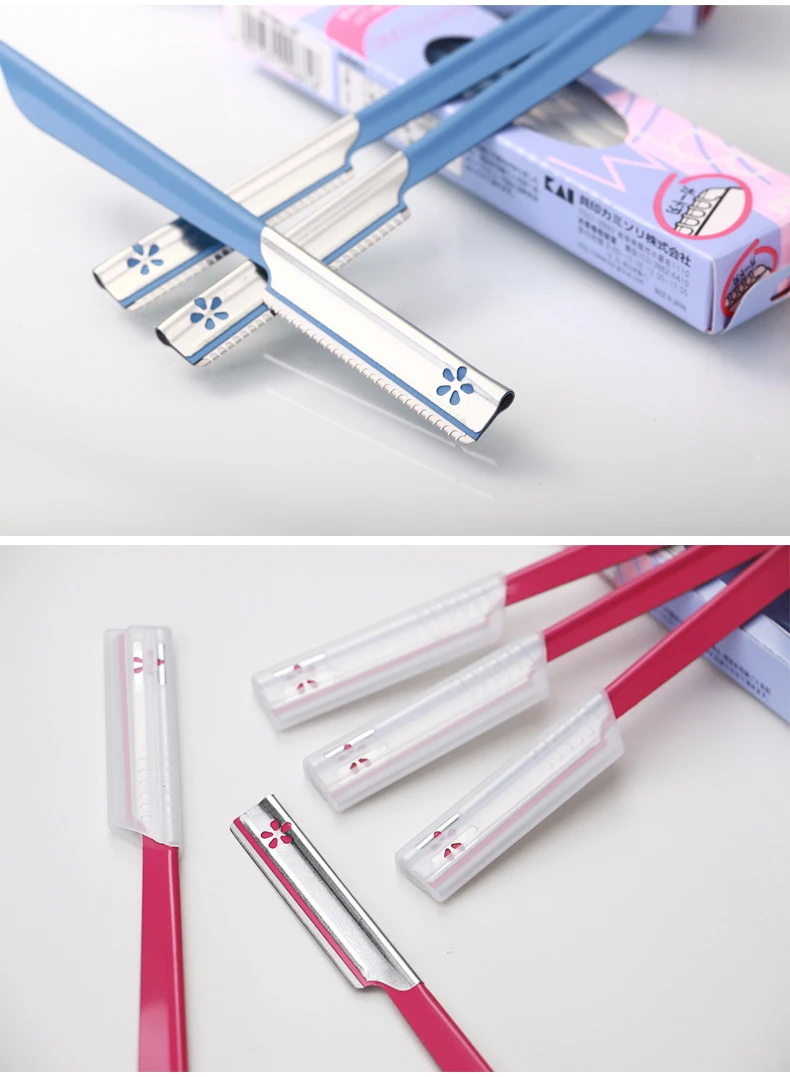 5 stücke Augenbraue Epilierer Sets für Frauen Make-Up Schönheit Augenbrauen Haar Entfernung Styling Werkzeug Stahl Klinge Gesichts Sourcil Razor Trimmer – Detail 3