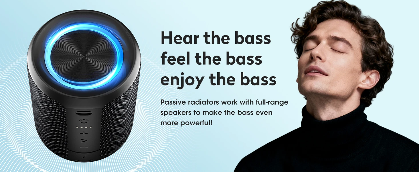 OHYAO X2 Mini Bluetooth-Lautsprecher mit Lauterer Tonlage & Verbessertem Bass IPX7 Wasserdicht Kabelloser Bluetooth 5.3 Tragbarer Musikplayer – Detail 4