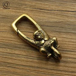 Zodiac Animal Monkey portachiavi in ottone portachiavi per auto fai da te accessorio per gioielli portachiavi con fibbia in vita in rame in metallo appeso regali di moda