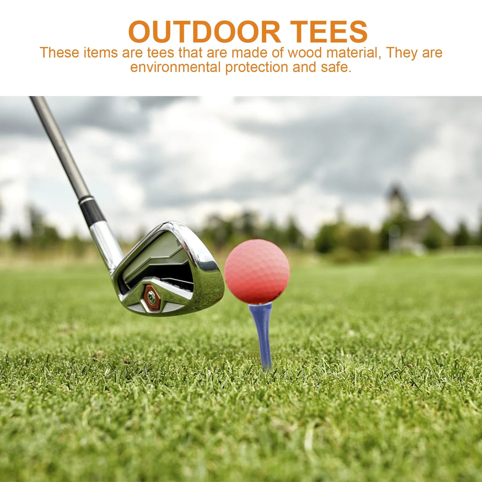 

100Pcs 54mm Golf Tees Wood Material Durable Safe for Outdoor Use Blue Color Allow Consistent Swing Outdoor Tees