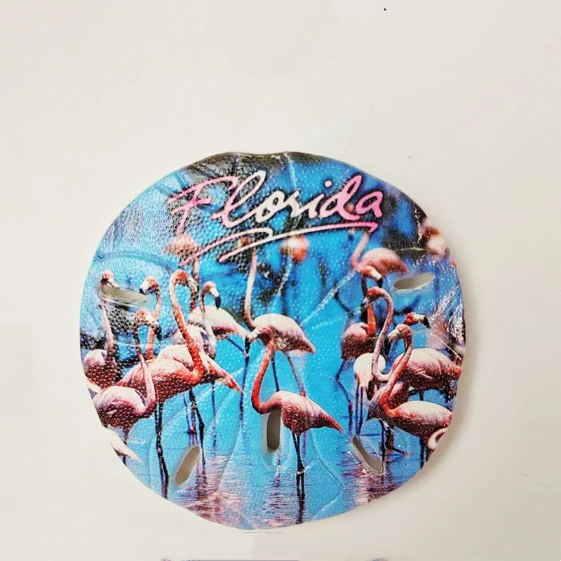 3Dフラミンゴ観光のお土産、家の装飾アイテム、収集可能な芸術品と工芸品のギフト、冷蔵庫のギフト、ビーチ、米国