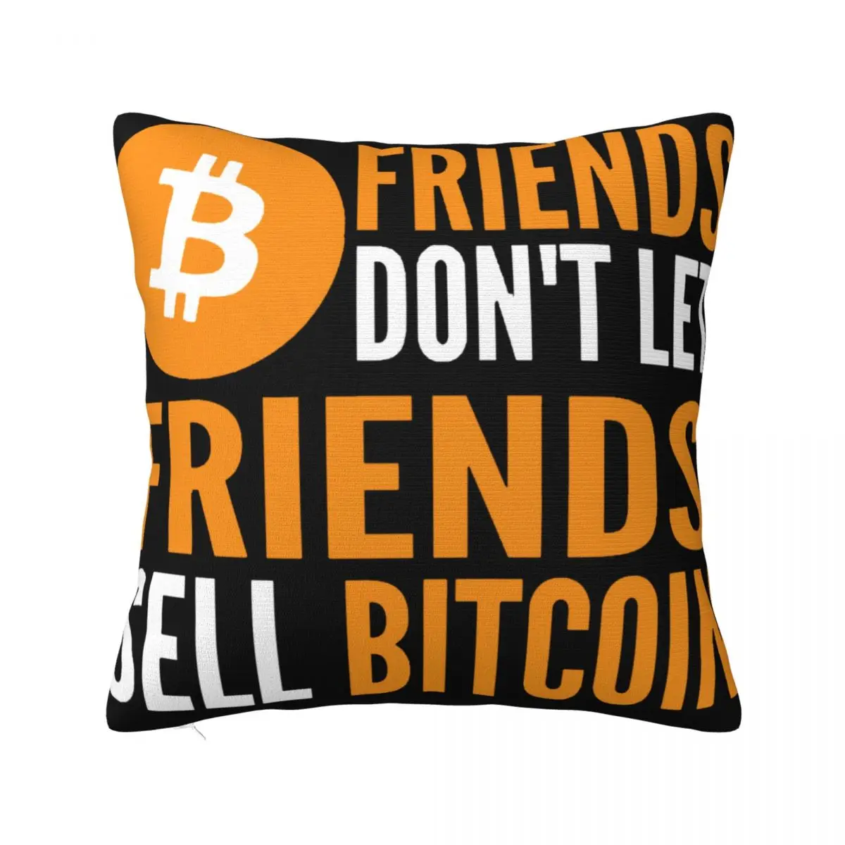 

Best Friends Bitcoin Pillow Case BTC Letters Jokes Retro Polyester Pillowcase Car Zipper Spring Cover