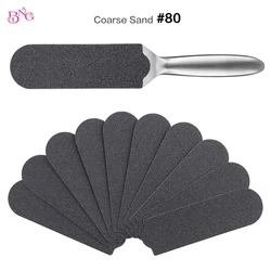 BNG Stainless Steel Foot File Refills 20Pcs Replacement Pads Foot Rasp Pad with Removable Glue Cracked Skin Callus Remover