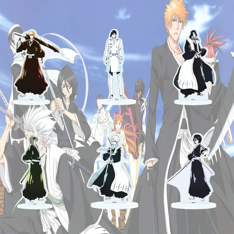 BLEACH 15CM Popular Anime Character Acrylic Stand Figure Cool Desk Ornament Cosplay Prop Gift for Fans Keychain