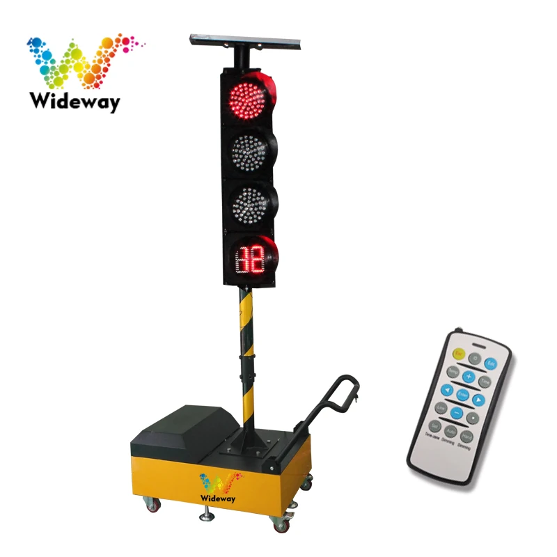Spot 200mm Solar Wireless Road Construction Temporary Mobile Solar LED Traffic Light