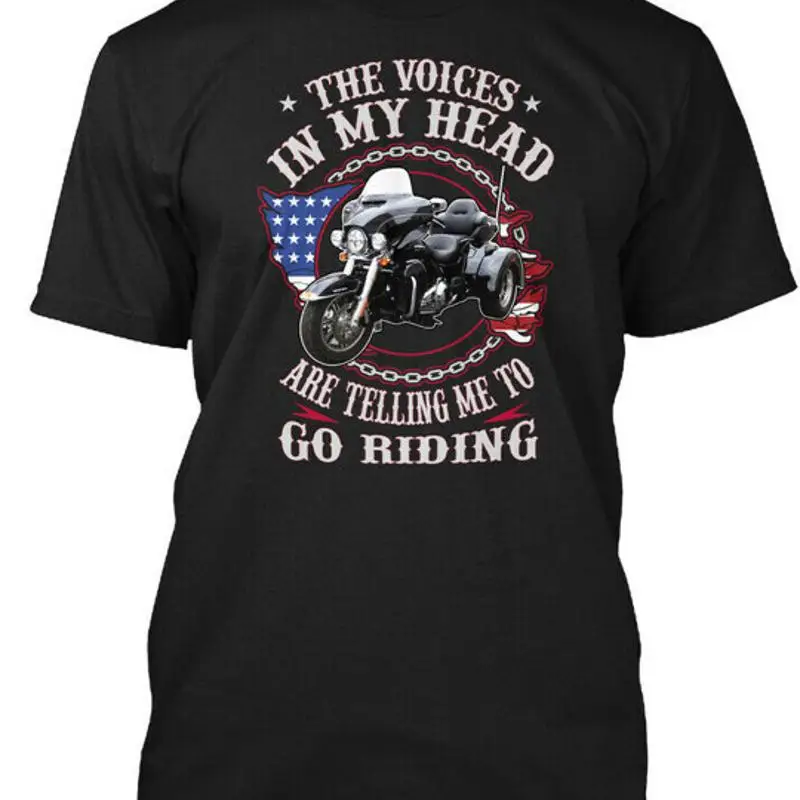 

Футболка Go Riding Trike Riders The Voices In My Head Made in USA S-5XL