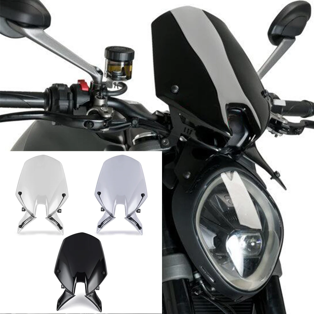 

Windshield Windscreen Deflectors Airflow For Dukaci Monster 937 M937 MONSTER 950 M950 2021 2022 2023