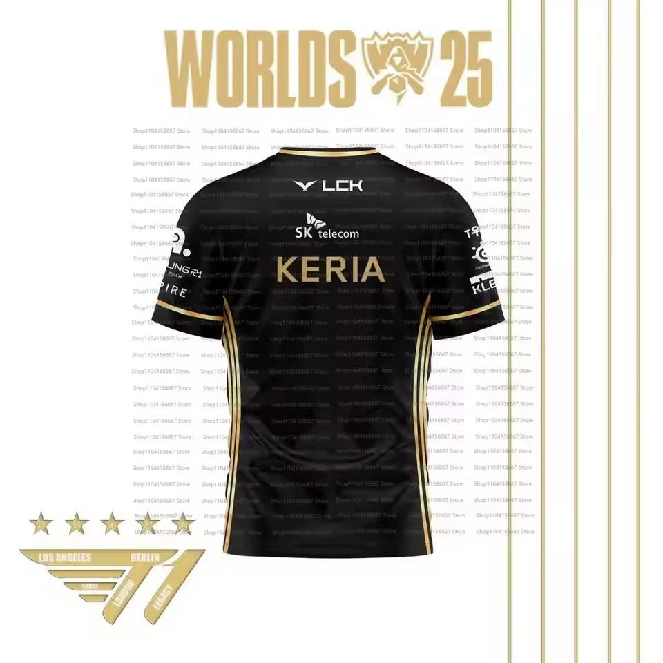 2025 League Of Legends World Finals Jersey SKT T1 T Shirt LOL