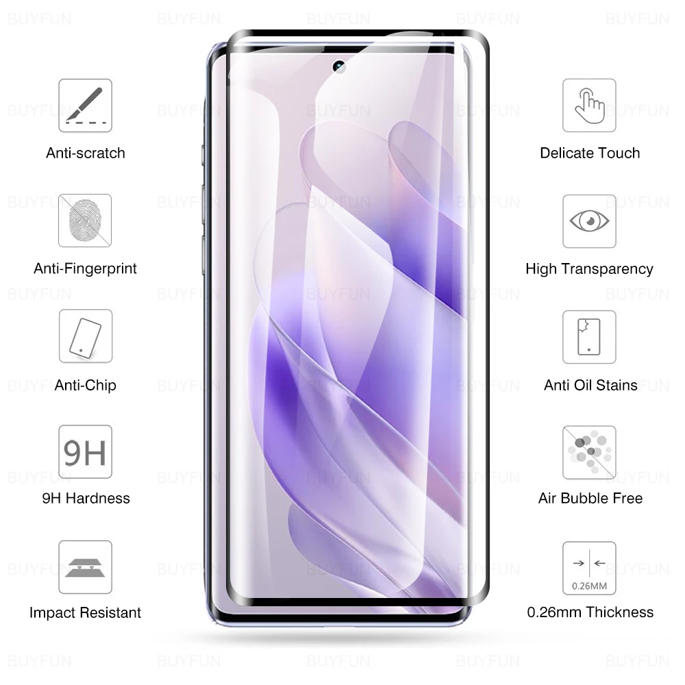 2in1 3D Curved Tempered Glass Full Coverage For Infinix Zero 30 5G 4G Clear Camera Lens Protective Film & Front Screen Protector