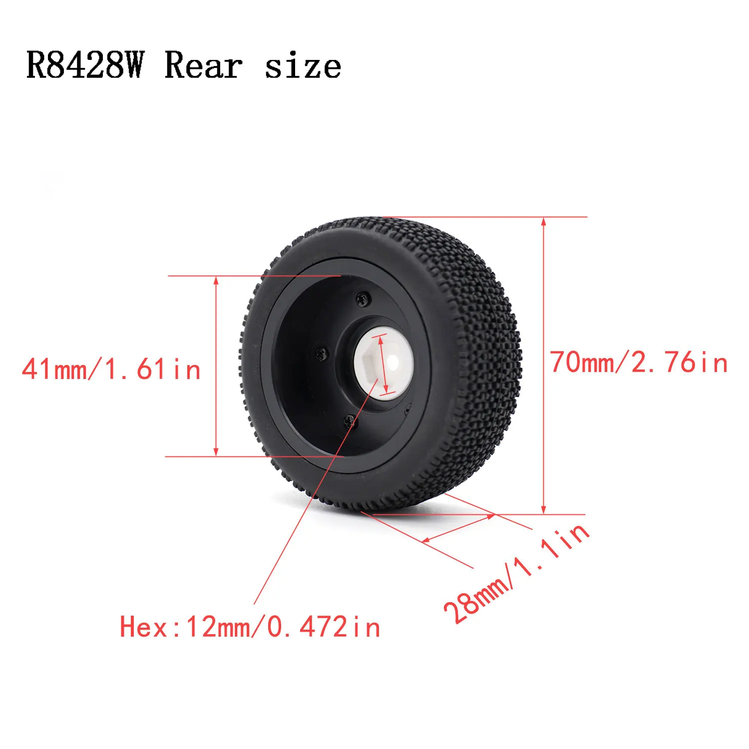 Vorne Hinten Reifen Rad Reifen für Wltoys 144001 144010 124016 124017 124010 ZD Racing BX12 1/12 1/14 RC Off-Road Auto Upgrade Teile – Detail 9