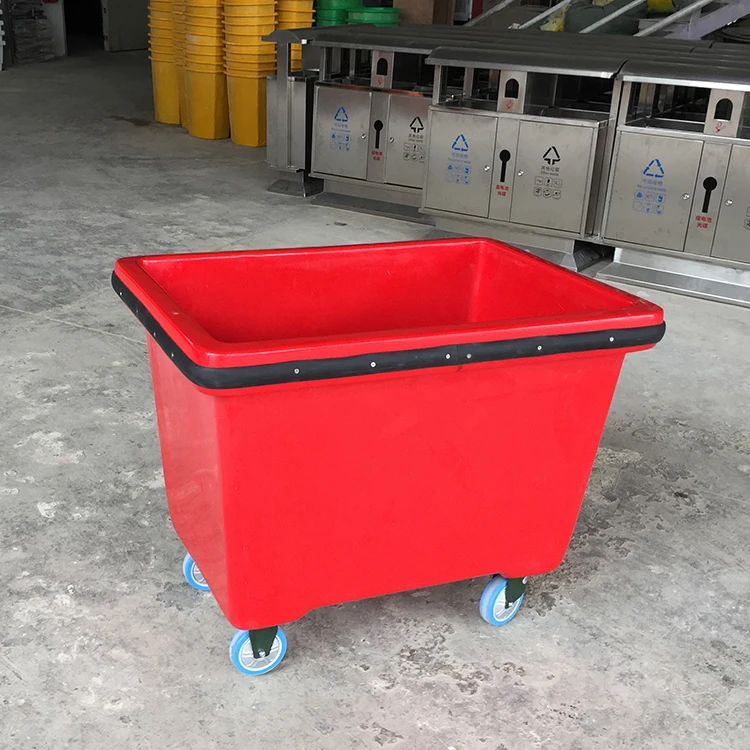 2025 Carretti rossi per la pulizia del bagno di grande capacità Carrello per la pulizia del bucato Carrello per la biancheria pulita Carrelli per la lavanderia dell'ospedale Carrello per la lavanderia dell'hotel