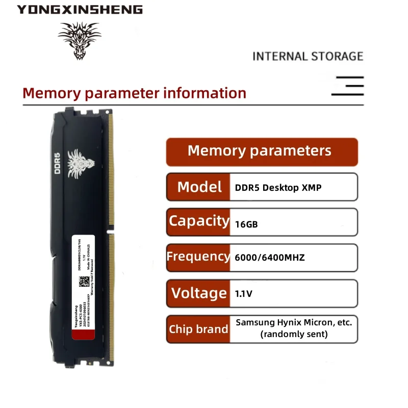 DDR5 Desktop Memory Ram 16GB 6000MHZ 6400MHZ CL38 memory