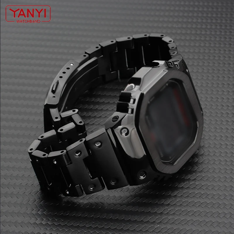 V4.0 Stainless steel watchband for casio g-shock DW-5600 DW5600 GW-B5600 DW-5030 GB-5600 GWX-5600 watch band case steel Bezel