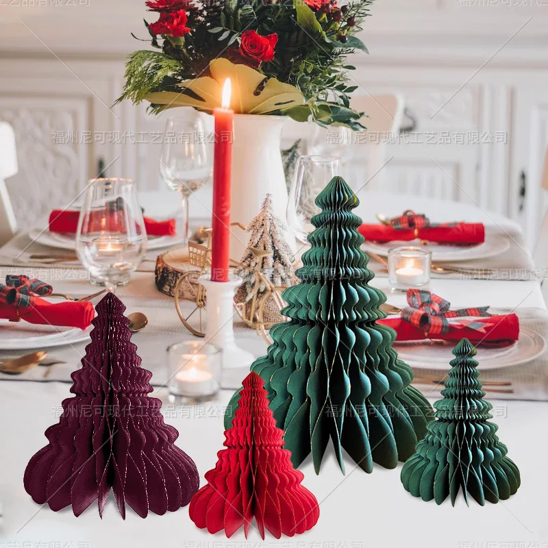 Christmas Decorations Honeycomb Ball Tabletop Decorations Christmas Venue Atmosphere Layout Props Simulation Christmas Tree