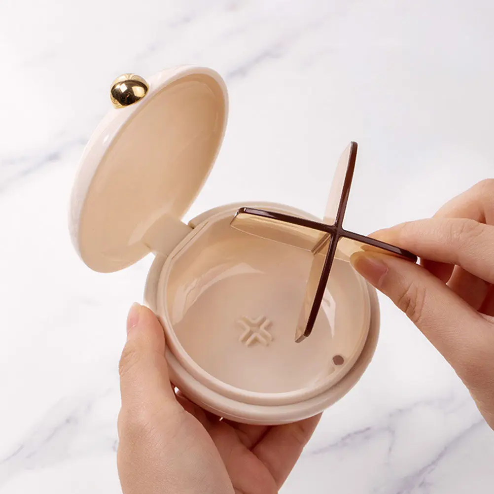 

2Pcs Sealed Pill Organizer Case Mini Portable Storage Box Travel Compartment ABS Silicone Holder Small Round Container