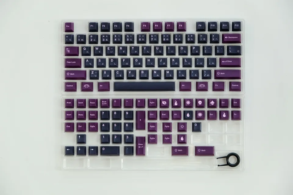 GMK Black Lotus PBT Keycaps 129pcs Cherry Profile