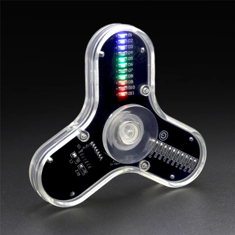 【スーパーディール】2X 電子 DIY キット LED 指先ジャイロ製造 DIY はんだ付けキット カラフルなダイオード電子トレーニング セット