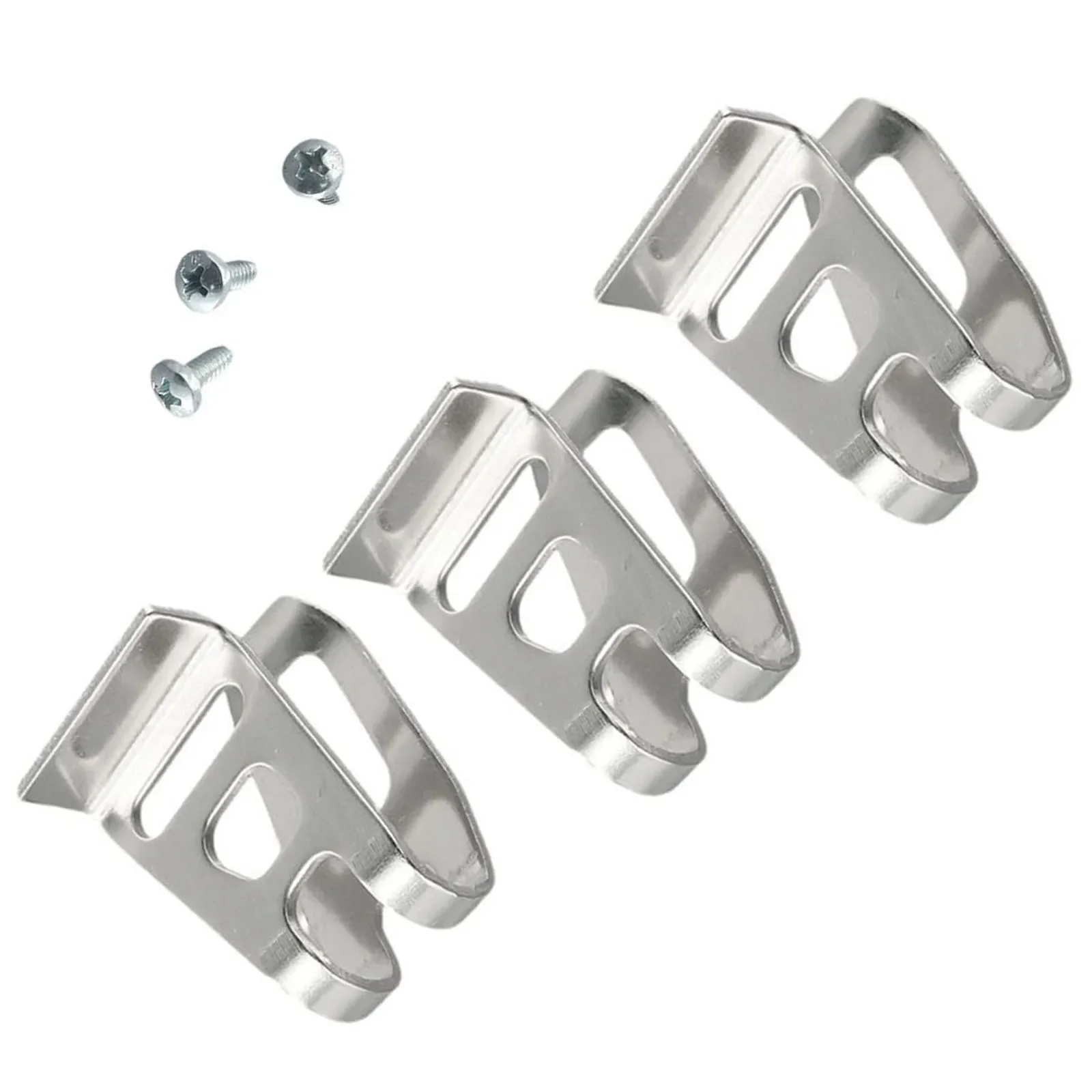 3pcs Set Belt Clip Hook&Screws Silver Steel Waist Belt Buckle For MKT Drill Driver Wrench Power Tool Accessories