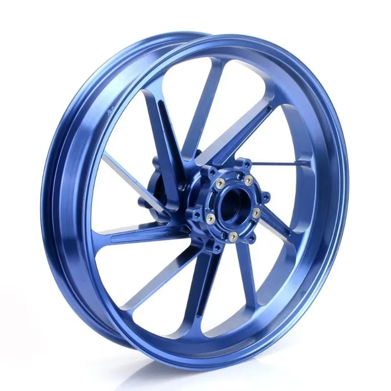 High Quality CNC Alloy Wheel Rim Hub Set Forged Motorcycle Wheel