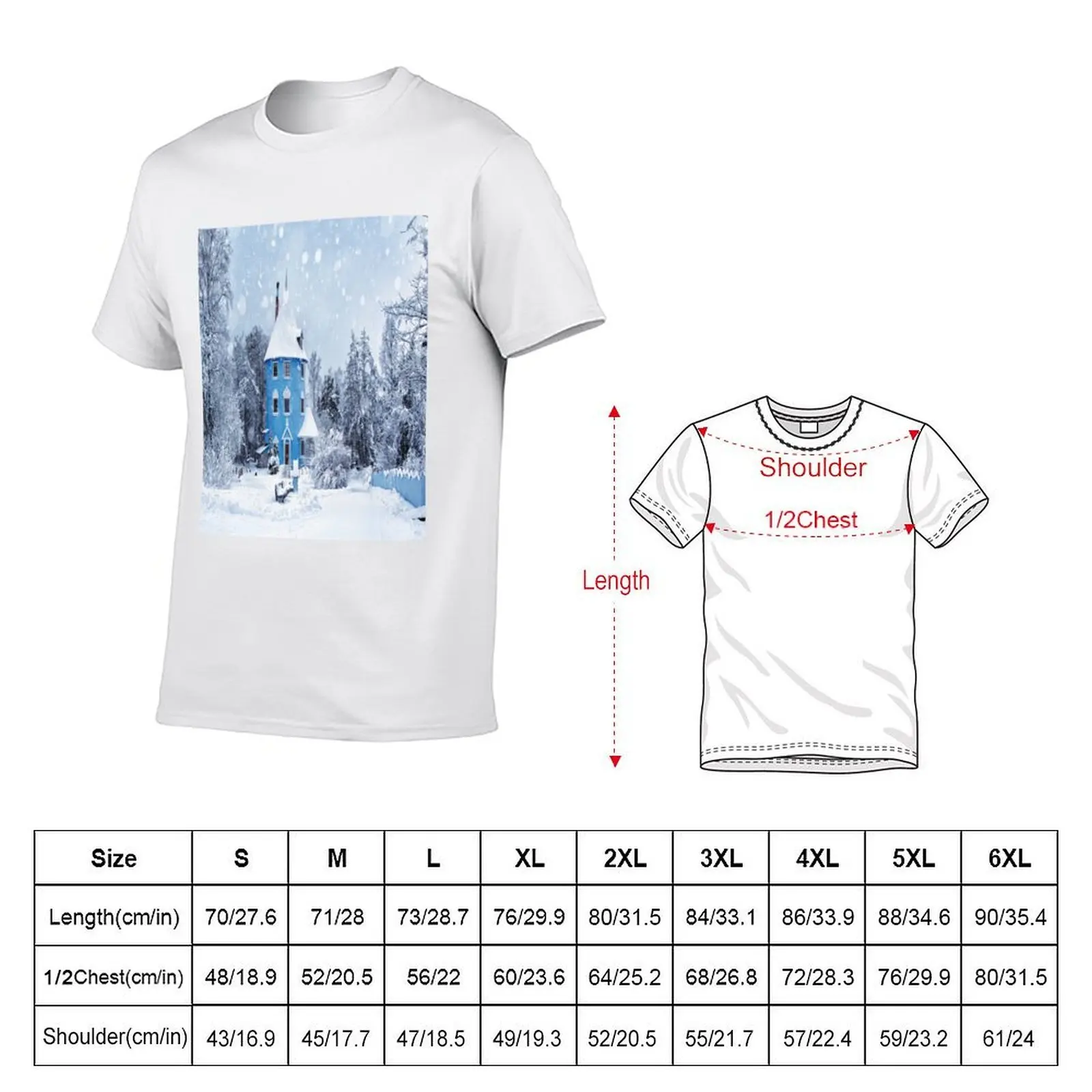 Winter-Schnee-Mumin-Welt T-Shirt man t shirt summer g man t shirts for men t shirts for man graphic
