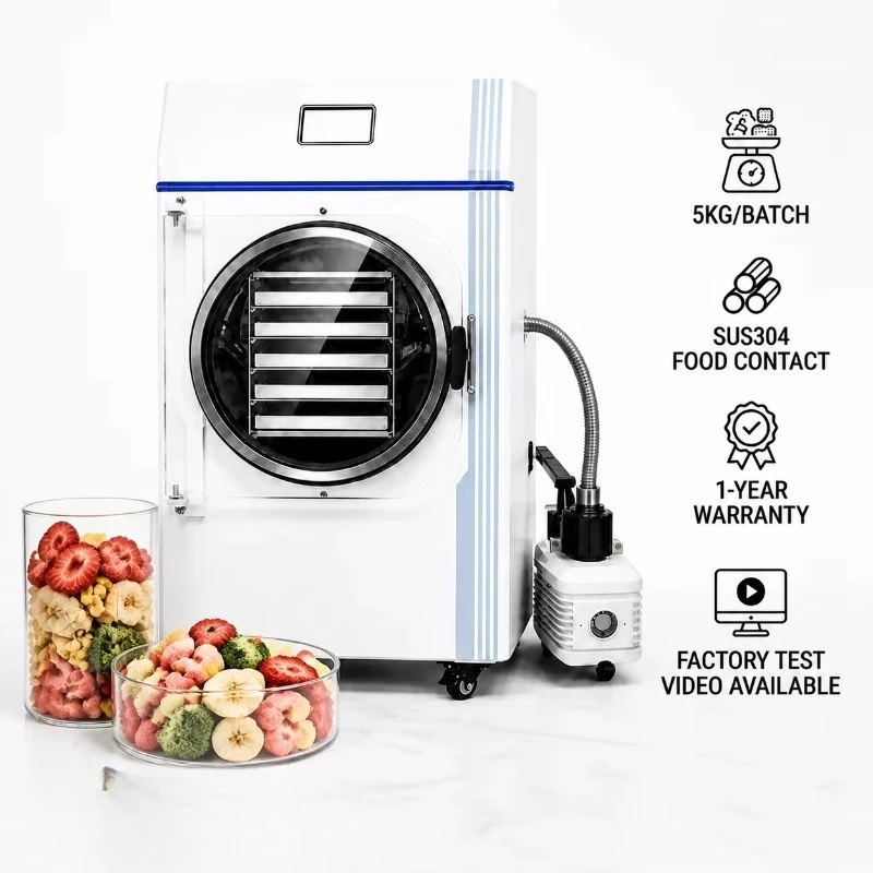 Automatic digital freeze dryer with SUS304 cabinet